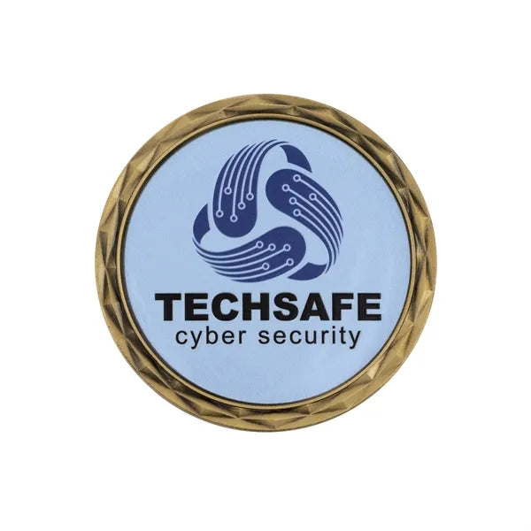2" Challenge Coin Diamond Border w/ 3D Texture Print