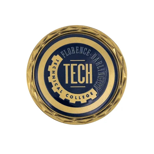 2" Challenge Coin Diamond Border w/ 3D Texture Print