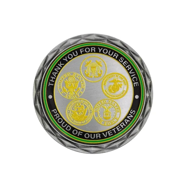 2" Challenge Coin Diamond Border w/ 3D Texture Print