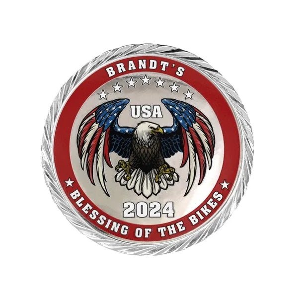 1.75" Challenge Coin Oblique Edge w/ 3D Texture Print