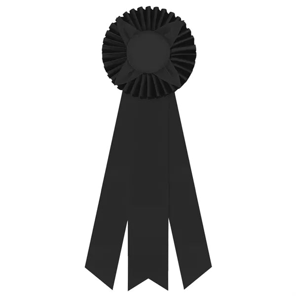 5" Rosette 15" long with 3 Streamers