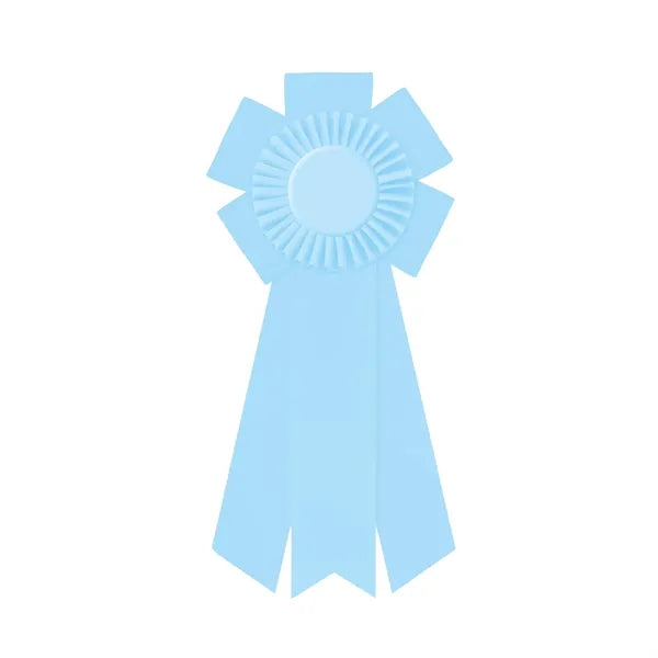 5 1/2" Rosette 12" long with 3 Streamers