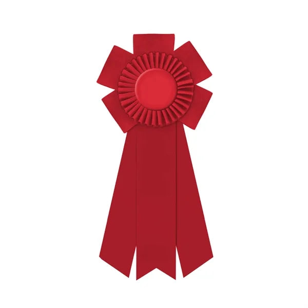 5 1/2" Rosette 12" long with 3 Streamers