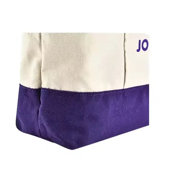Eco-Friendly 100% Cotton Canvas Tote Bag w/Zipper Closure