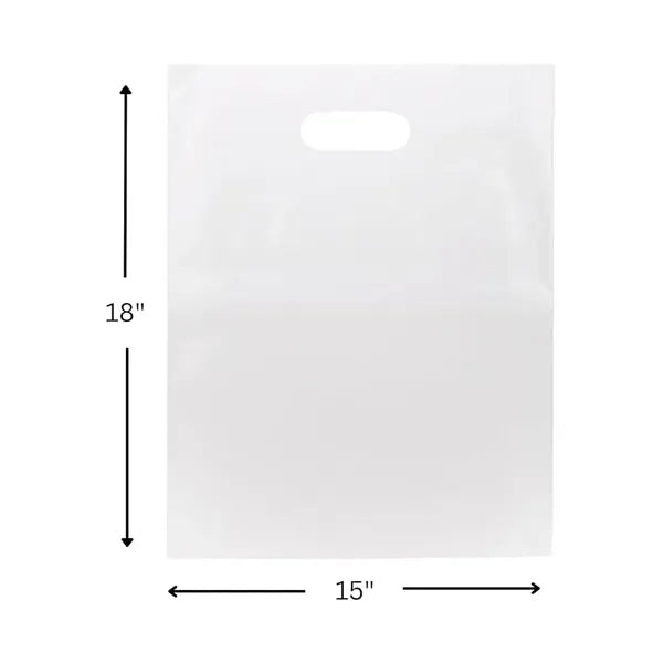 Die Cut Plastic Business Retail Store Gift Bag 15"x18