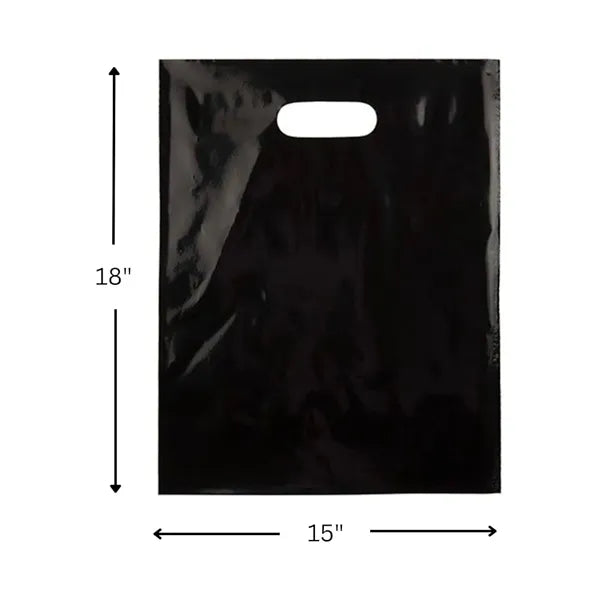Die Cut Plastic Business Retail Store Gift Bag 15"x18
