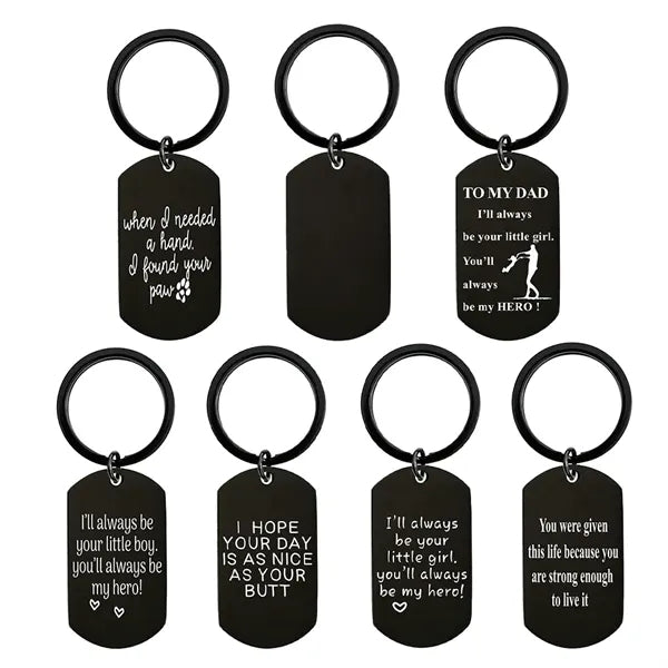 Stainless steel keychain 1.9"1.1"