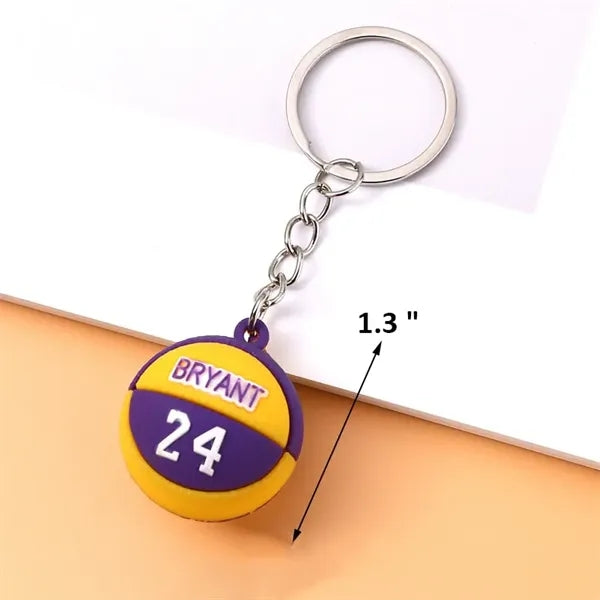PVC 3D basketball keychain