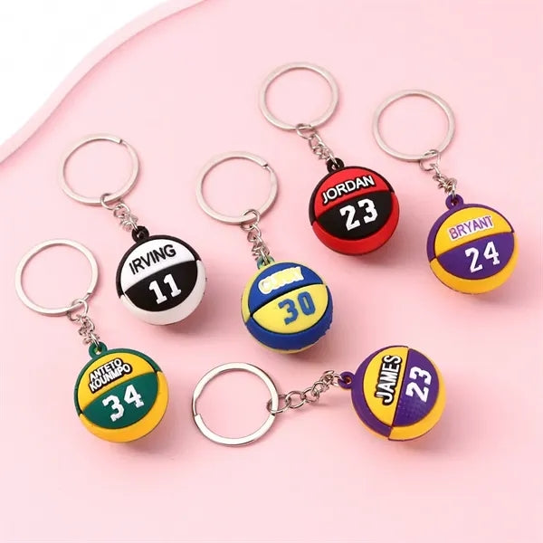 PVC 3D basketball keychain