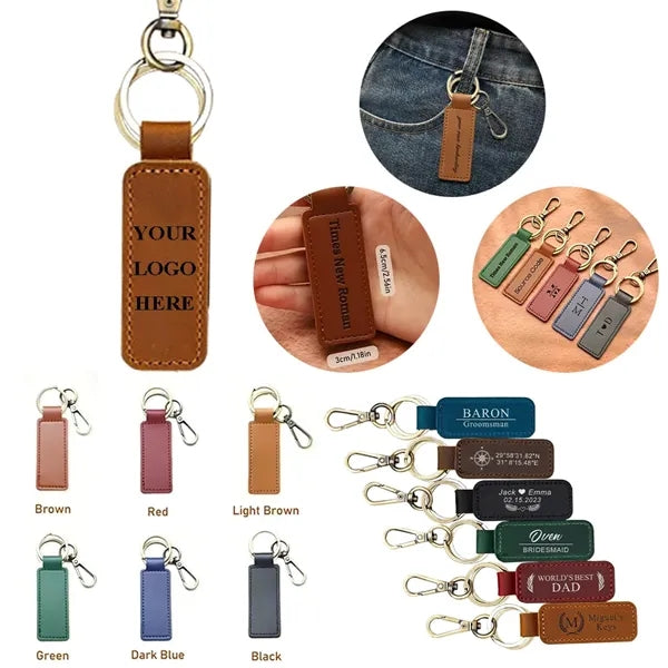 PU leather keychain