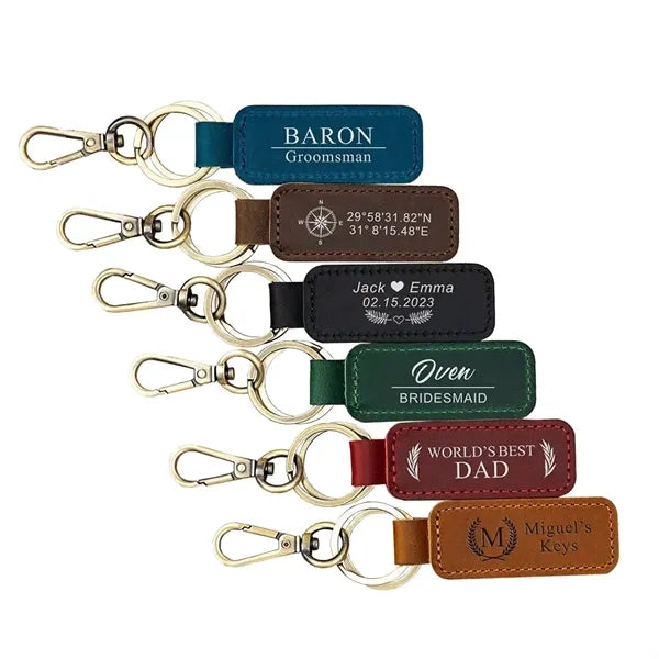 PU leather keychain