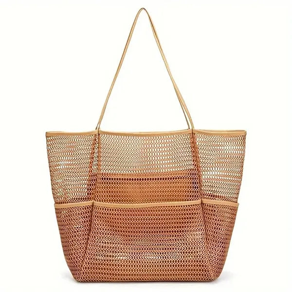 Mesh Beach Tote Bag for Women