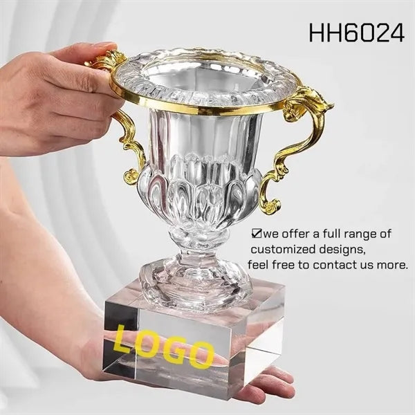 Luxury Crystal Trophy Cup for Winning Prizes
