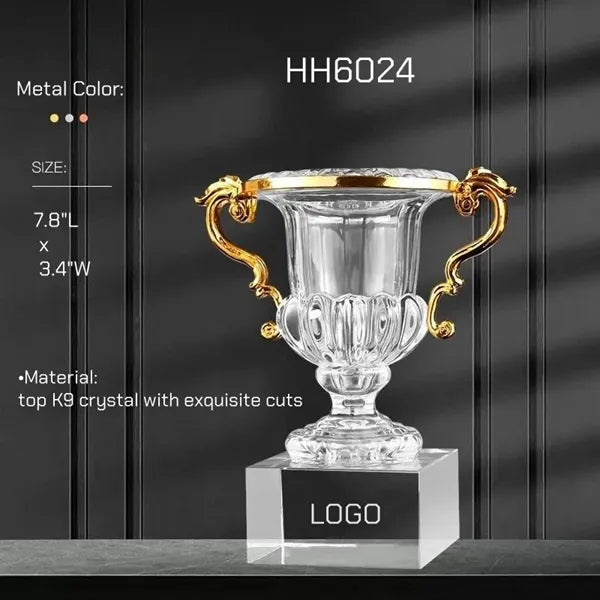 Luxury Crystal Trophy Cup for Winning Prizes
