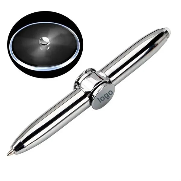 LED Light Rotating Ballpoint Pen