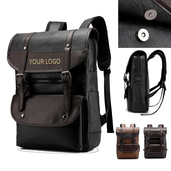 Versatile Leather Laptop Backpack