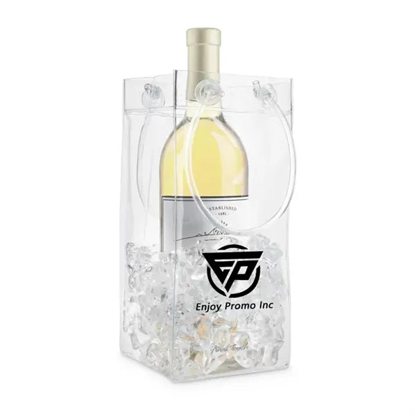 Portable Collapsible Clear Ice Wine Pouch