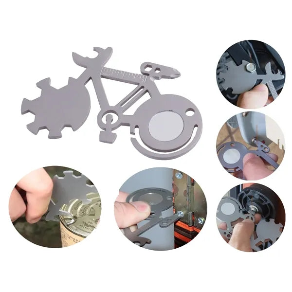 Small Outdoor Survival Tool Gadget Bicycle Shape Pocket Kit