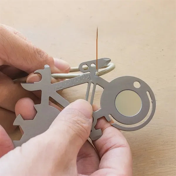 Small Outdoor Survival Tool Gadget Bicycle Shape Pocket Kit