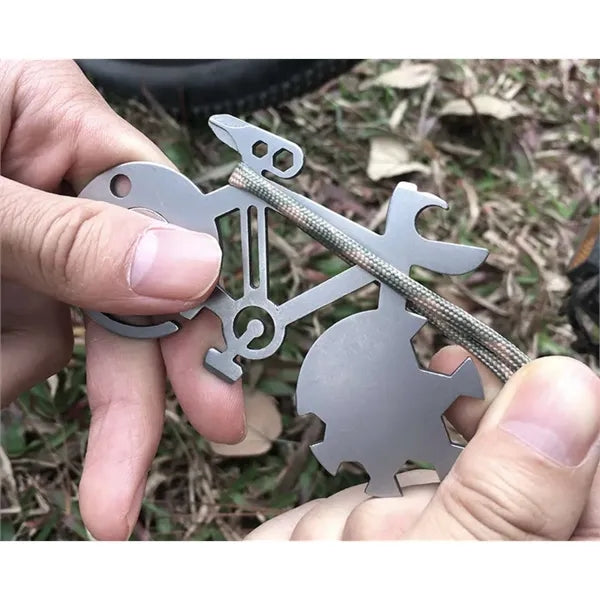 Small Outdoor Survival Tool Gadget Bicycle Shape Pocket Kit