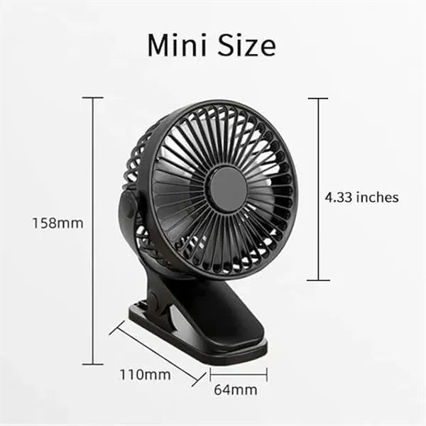 Mini Clip on Fan 4 Inches