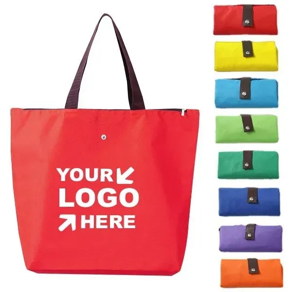 600D Polyester Foldable Grocery Tote Bag