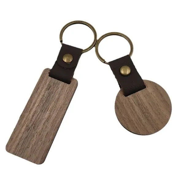 Natural Walnut/Beech Keychain