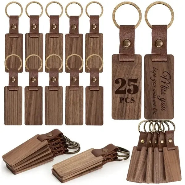 Natural Walnut/Beech Keychain