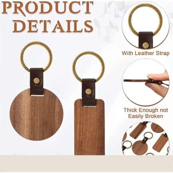 Natural Walnut/Beech Keychain