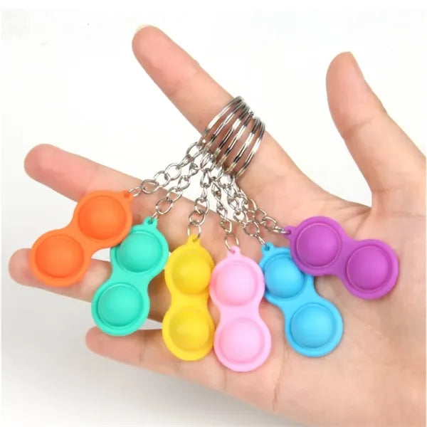 Bubble Triangle Push Pop Keychain