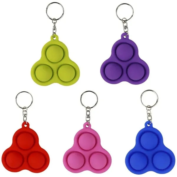 Bubble Triangle Push Pop Keychain