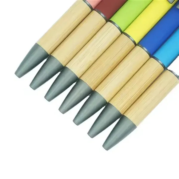 Bamboo Soft Touch Rubber Metal Pen