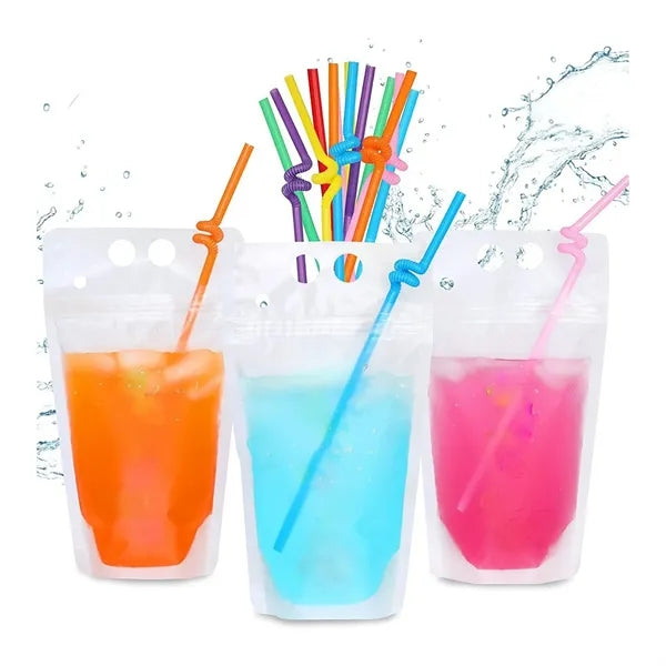 16 Oz Portable Straw Juice Pouch