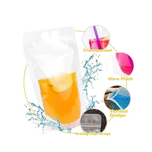 16 Oz Portable Straw Juice Pouch