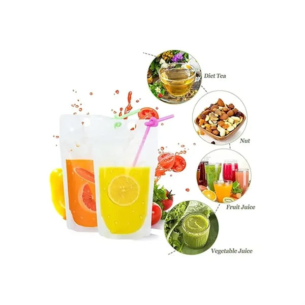 16 Oz Portable Straw Juice Pouch