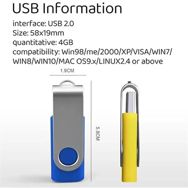 4Gb Usb 2.0 Flash Drives