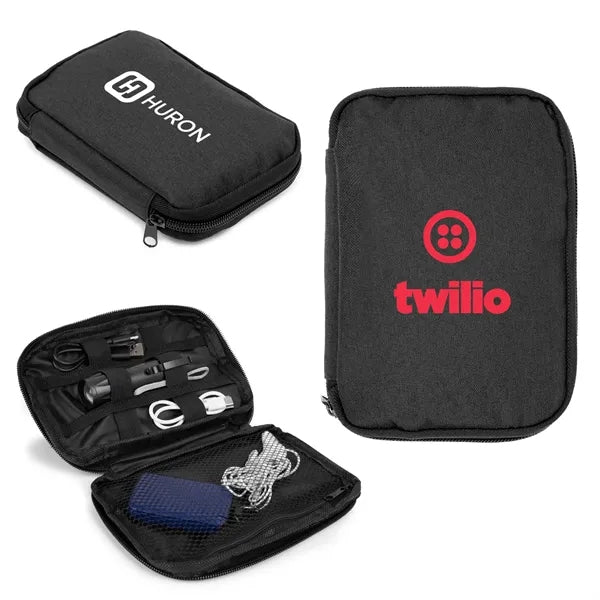 RPET Zippered Tool and Electronic Accessory Pouch
