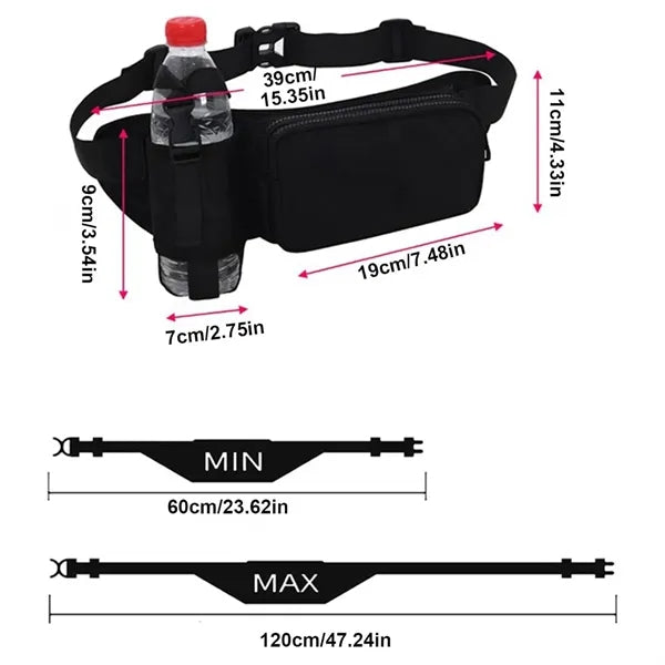 Waist Bag With Water Bottle Holder