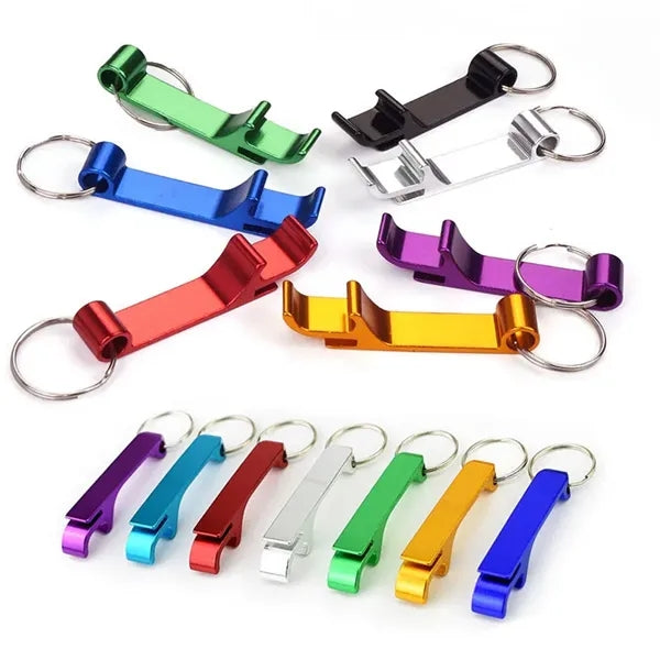 2-in-1 Custom Aluminum Alloy Matte Bottle Opener Keychain