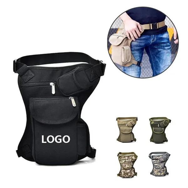 Unisex Custom Canvas Tactical Waist Belt Drop Leg Bag