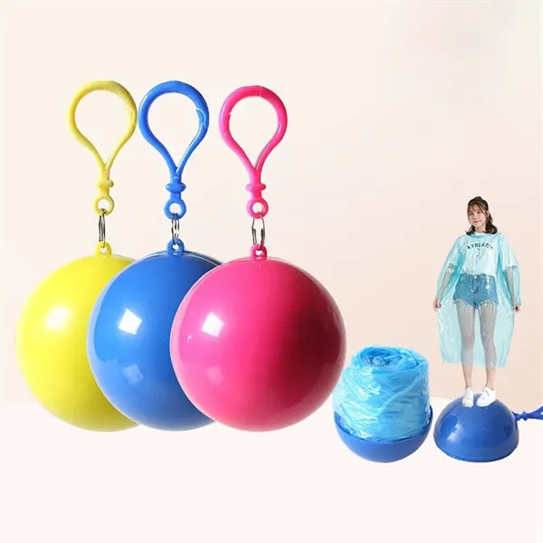 Portable Raincoat Keychain Ball