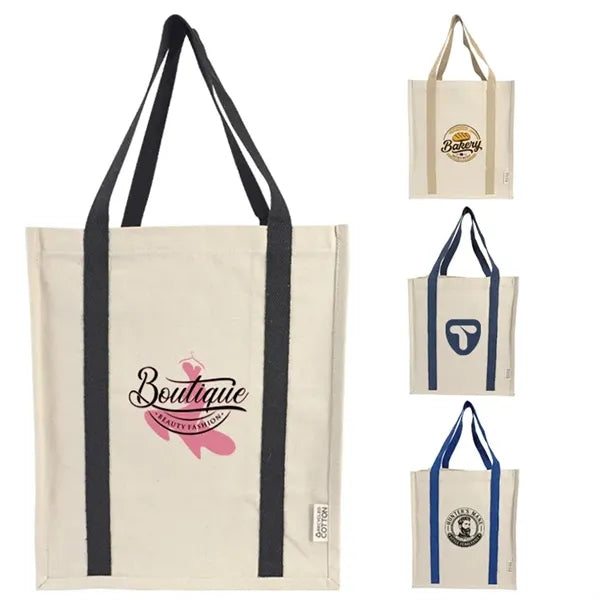 Denver Recycled 10oz Cotton Two Tone Shopper Tote Bag