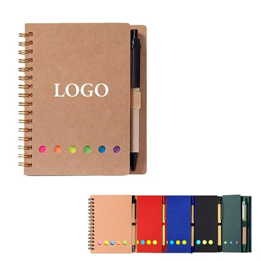 Kraft Paper Cover Notepad With Pen