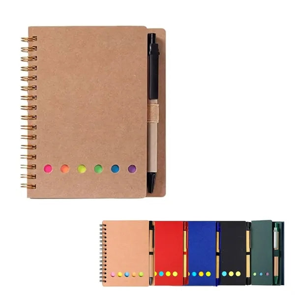 Kraft Paper Cover Notepad With Pen