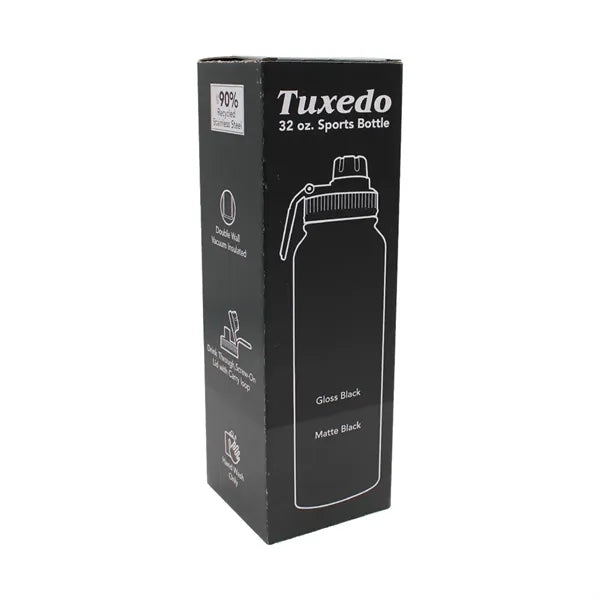 Tuxedo 32 oz. Recycled Sports Bottle, Laser - Standard