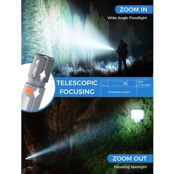 Rechargeable Flashlight With 3 Modes