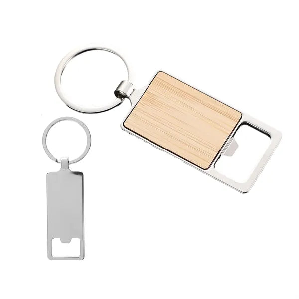 Bamboo Keychain With Built-In Opener