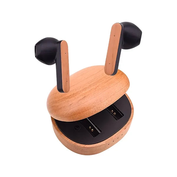 Bamboo Wood Wireless Earphones