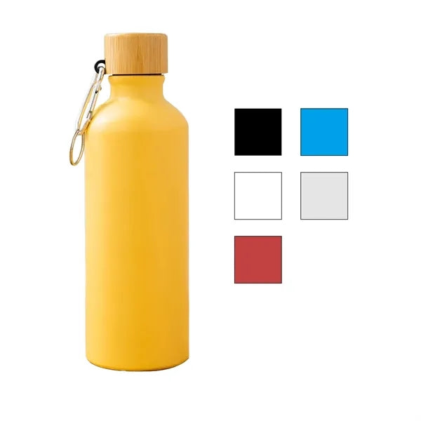 25 Oz Aluminum Bike Bottle Bamboo Lid