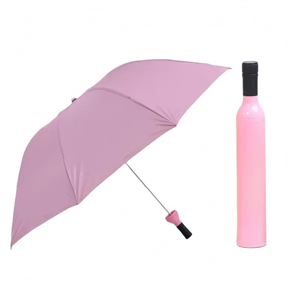 8 Ribs Tri Fold Wine Bottle Umbrella
